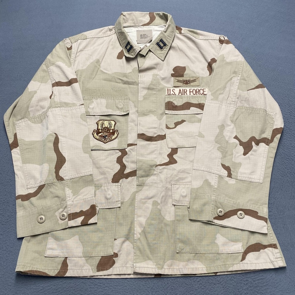 Vintage U.S. Air Force Jacket Mens Large Regular Desert Camo DCU Ripstop 2000s
